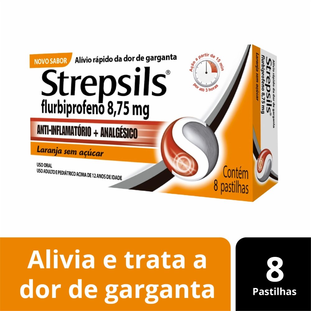 Pastilhas Para Garganta Strepsils Sabor Laranja Sem A Car Caixa Pastilhas Panvel Farm Cias