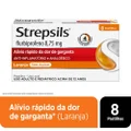 Kit Pastilhas Para Garganta Strepsils Sabor Laranja - Sem Açúcar - Caixa 8 Pastilhas 2 Unidades