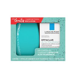 Kit Effaclar Sabonete Alta Tolerância 70g + Saboneteira