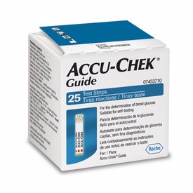 TIRAS REAGENTES ACCU-CHEK GUIDE COM 25 UNIDADES