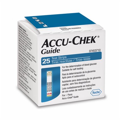 TIRAS REAGENTES ACCU-CHEK GUIDE COM 25 UNIDADES
