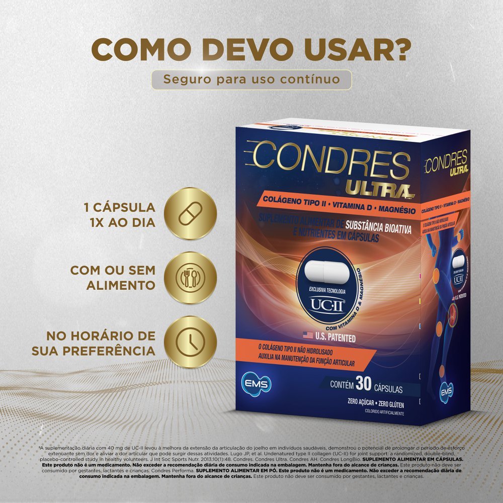 Suplemento Alimentar Condres Ultra Colágeno Tipo ll + Vitamina D