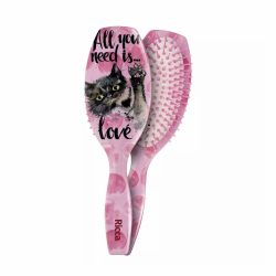Escova De Cabelo Ricca Oval Kitten