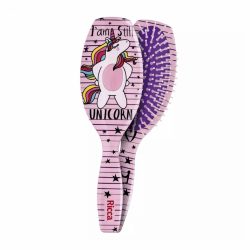 Escova De Cabelo Ricca Oval Unicorn