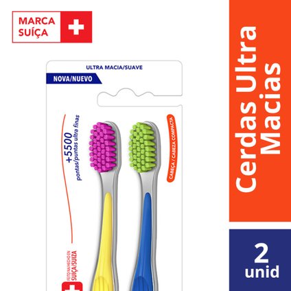 KIT ESCOVA DENTAL ELMEX ULTRA SOFT 2 UNIDADES