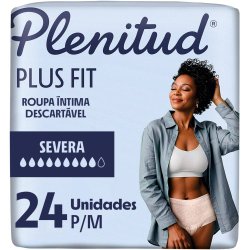 Roupa Íntima Plenitud Plus Fit Para Incontinência P/m - 24 Unidades