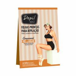 Folha Pronta Para Depilação Corporal Depil Neez Mel & Argan Com 20 Unidades