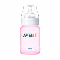 Mamadeira Avent Classic 260ml Rosa