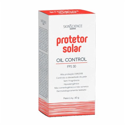 PROTETOR SOLAR FACIAL SKINSCIENCE OIL CONTROL FPS30 60G