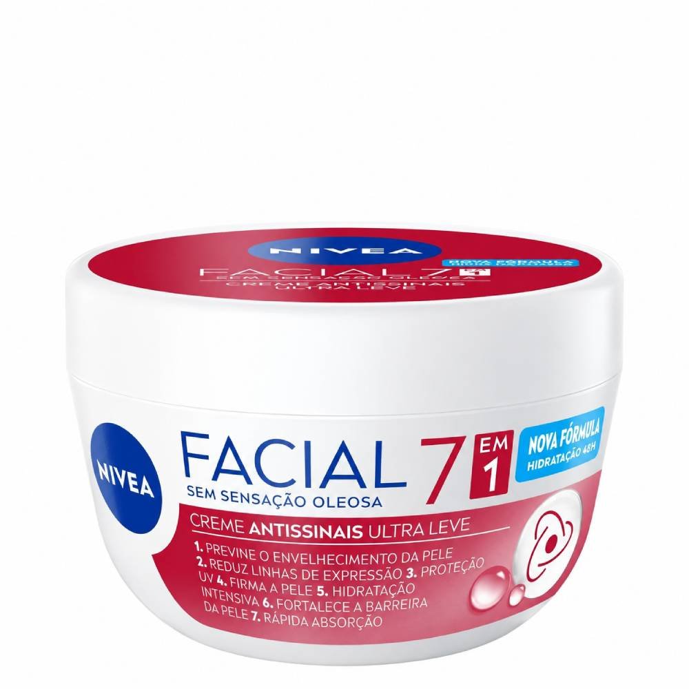 Creme Facial Nivea Antissinais Ultraleve 7 Em 1 100g
