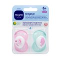 CHUPETA MAM ORIGINAL ROSA 6 MESES + COM 2 UNIDADES