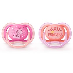 Chupeta Avent Ultra Air Decorada Com 2 Rosa 6-18m