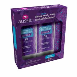 Kit Aussie 3minutos Moist Grátis Lenço 2x236ml