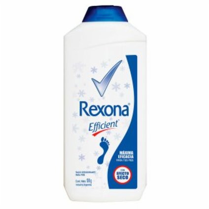 TALCO PARA PES REXONA EFFICIENT ANTIBACTERIAL 100G