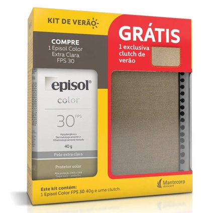 KIT EPISOL COLOR EXTRA CLARA FPS30 + CLUTCH