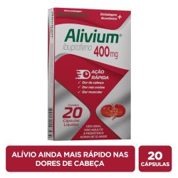 Alivium Ibuprofeno 400mg 20 Cápsulas Líquidas