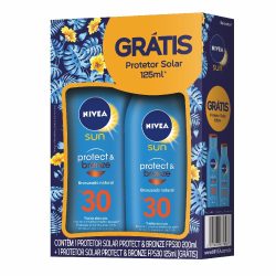 Protetor Solar Nivea Protect & Bronze Fps 30 200ml Grátis Protect & Bronze Fps 30 125ml