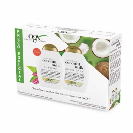 KIT OGX COCONUT MILK SHAMPOO+CONDICIONADOR 385ML