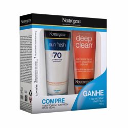 Protetor Neutrogena Sun Fresh Fps70 120ml Grátis Deepclean Grapefruit 150g