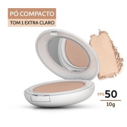 Protetor Solar Facial Episol Color Pó Compacto Pele Extra Clara Fps 50 10g