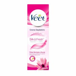 Creme Depilatório Veet Silk & Fresh Technology Peles Normais E Seca 180ml