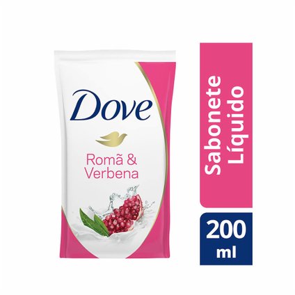 SABONETE DOVE LIQUIDO ROMÃ E VERBENA REFIL 200ML