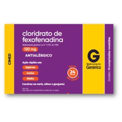 Cloridrato Fexofenadina 120 Mg 10 Comprimidos Revestidos Cimed Generico