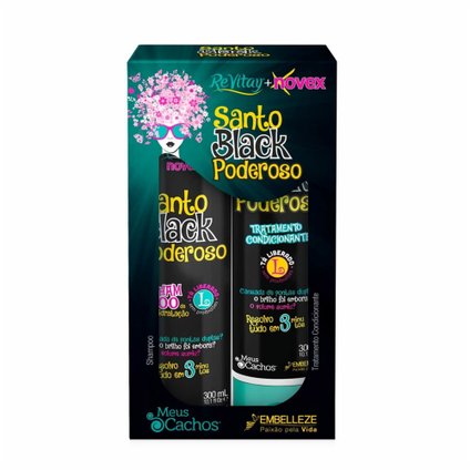 KIT NOVEX SANTO BLACK SHAMPOO + CONDICIONADOR 300ML