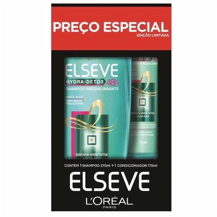 KIT ELSEVE HYDRA DETOX SHAMPOO 375ML + CONDICIONADOR 170ML