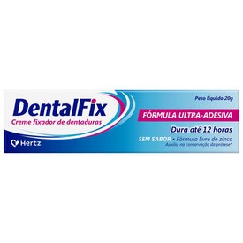 CREME FIXADOR DE DENTADURAS DENTALFIX SEM SABOR 20G