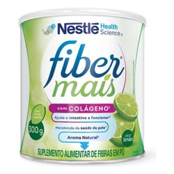 Suplemento Alimentar Fiber Mais Colágeno Mix De Fibras Sabor Limão 300g