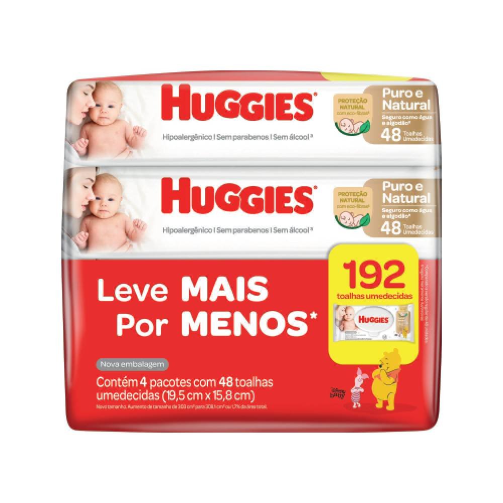LENÇOS UMEDECIDAS HUGGIES PURO E NATURAL LEVE 4 PAGUE 3