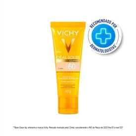 VICHY PROTETOR SOLAR FACIAL IDEAL SOLEIL CLARIFY COR CLARA 40G