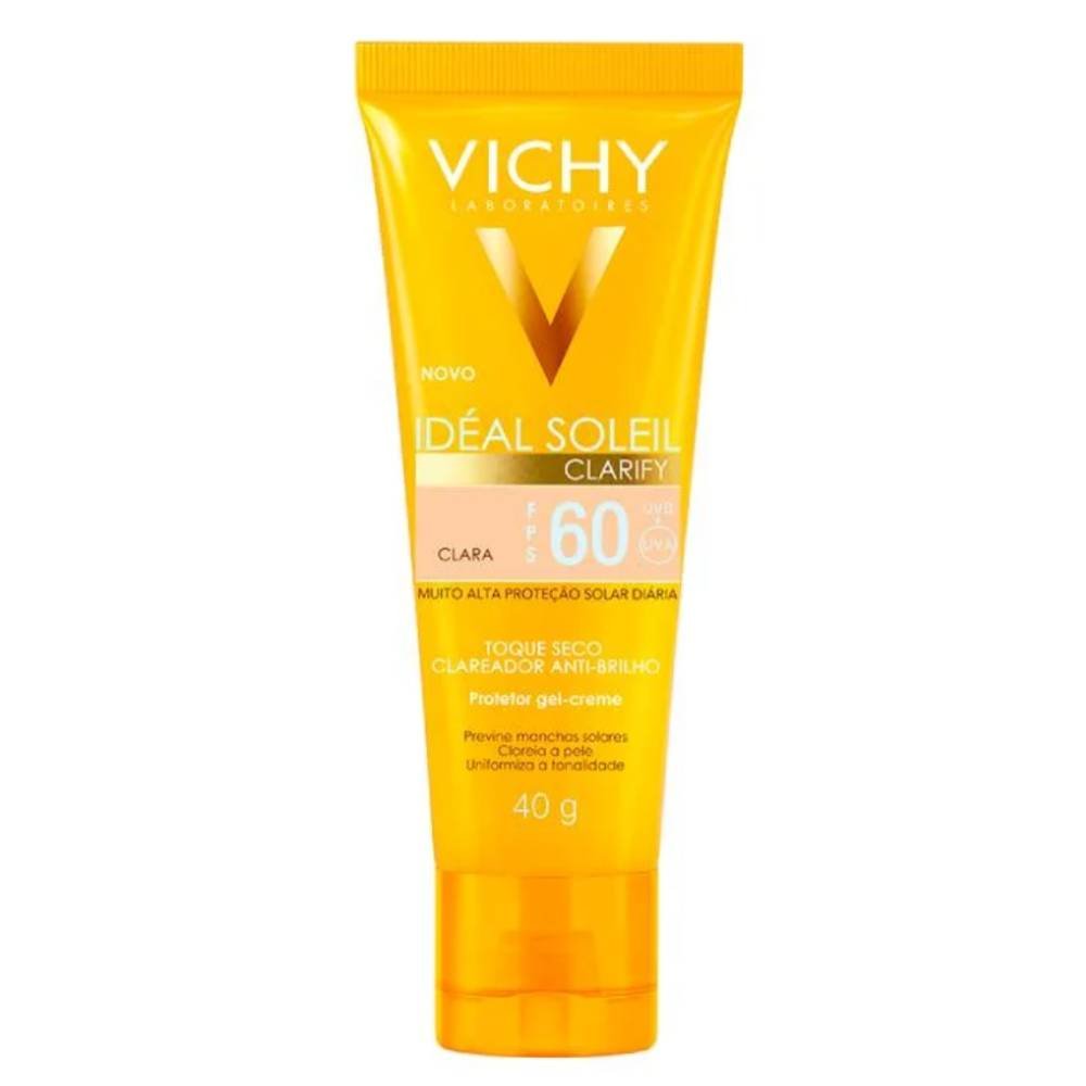 Vichy Protetor Solar Facial Ideal Soleil Clarify Cor Clara 40g
