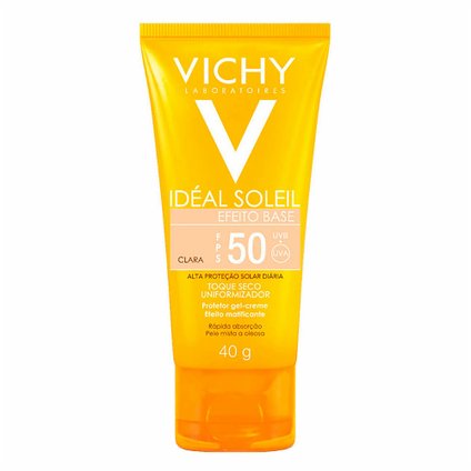 PROTETOR SOLAR VICHY IDEAL SOLEIL EFEITO BASE COR CLARA FPS 50 40G