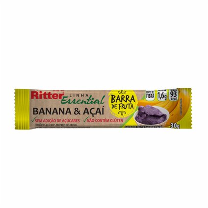 BARRA DE FRUTA  RITTER ESSENTIAL BANANA E AÇAÍ 30G