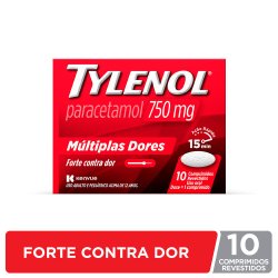 Tylenol Múltiplas Dores Paracetamol 750mg 10 Comprimidos