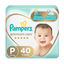 Fralda Pampers Premium Care Mega P Com 40 Unidades