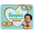 FRALDAS PAMPERS PREMIUM CARE M 34 UNIDADES