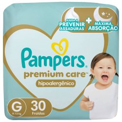 Fraldas Pampers Premium Care G 30 Unidades