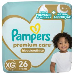 Fraldas Pampers Premium Care Xg 26 Unidades