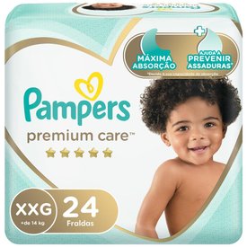 FRALDA PAMPERS PREMIUM CARE MEGA XXG COM 24 UNIDADES