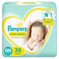 FRALDA PAMPERS PREMIUM CARE RECÉM-NASCIDO RN COM 36 UNIDADES