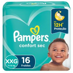 Fralda Pampers Confort Sec Pacotão Xxg Com 16 Unidades