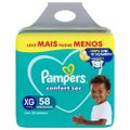 FRALDA PAMPERS CONFORT SEC BAG XG 58 UNIDADES
