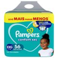 FRALDA PAMPERS CONFORT SEC BAG XXG 56 Unidades