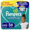 Kit Chá de Fralda XXG Pampers Lenço Umedecido Aloe Vera 4 Pacotes Com 48 Unidades cada + Fralda Confort Sec Bag Xxg 56 Unidades