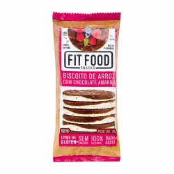 Biscoito Fit Food Arroz Com Chocolate Amargo 70g