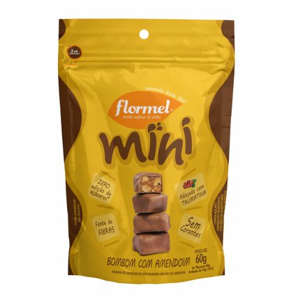 BOMBOM FLORMEL MINI AMENDOIM 60G