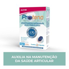 PROTENA COLÁGENO NÃO HIDROLISADO TIPO II 40MG + ÔMEGA 3 + VITAMINA D 30 CÁPSULAS